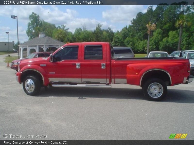 Red / Medium Flint 2007 Ford F450 Super Duty Lariat Crew Cab 4x4