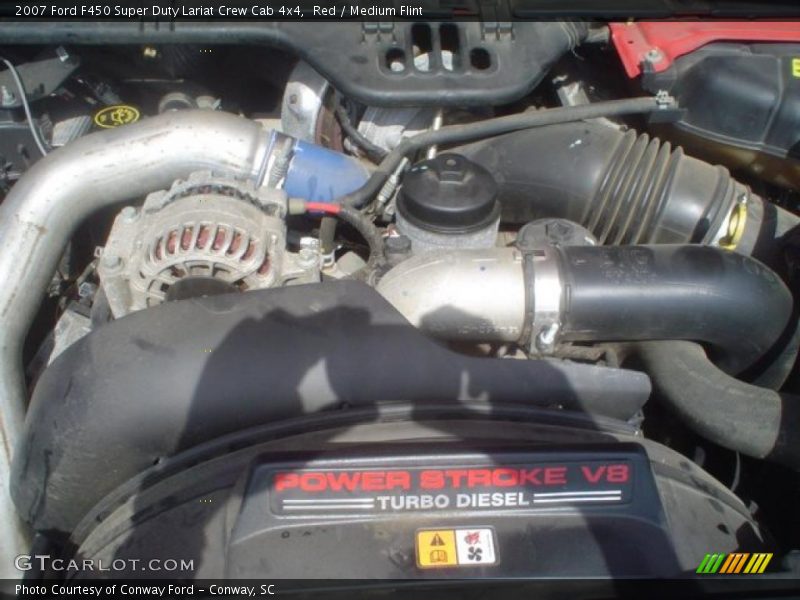 Red / Medium Flint 2007 Ford F450 Super Duty Lariat Crew Cab 4x4