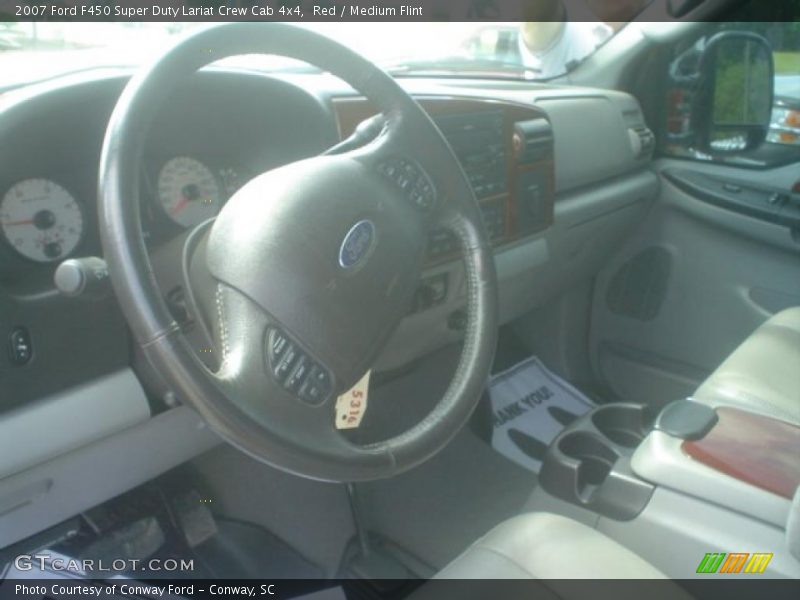 Red / Medium Flint 2007 Ford F450 Super Duty Lariat Crew Cab 4x4
