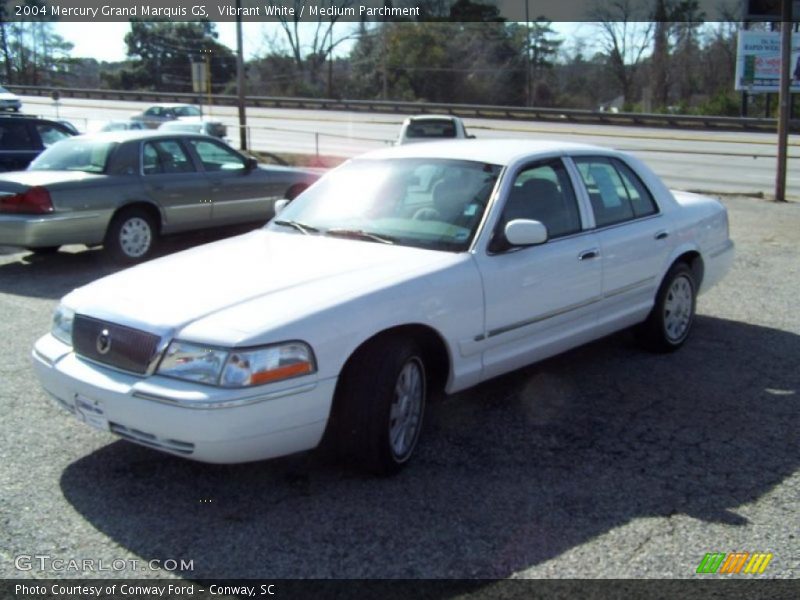 Vibrant White / Medium Parchment 2004 Mercury Grand Marquis GS