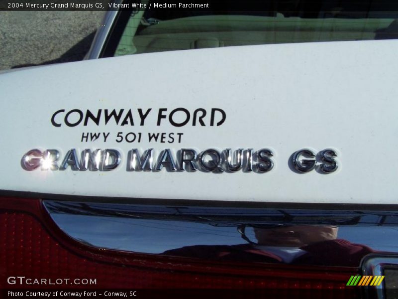 Vibrant White / Medium Parchment 2004 Mercury Grand Marquis GS