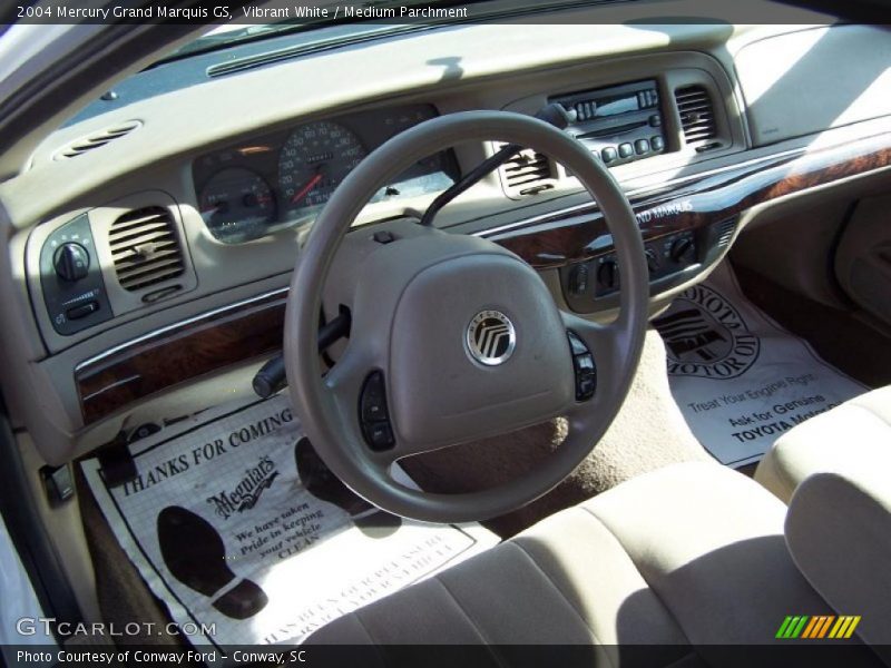Vibrant White / Medium Parchment 2004 Mercury Grand Marquis GS