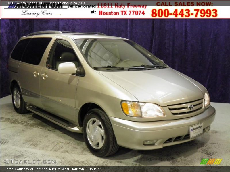 Desert Sand Mica / Oak 2001 Toyota Sienna XLE