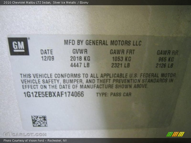 Silver Ice Metallic / Ebony 2010 Chevrolet Malibu LTZ Sedan
