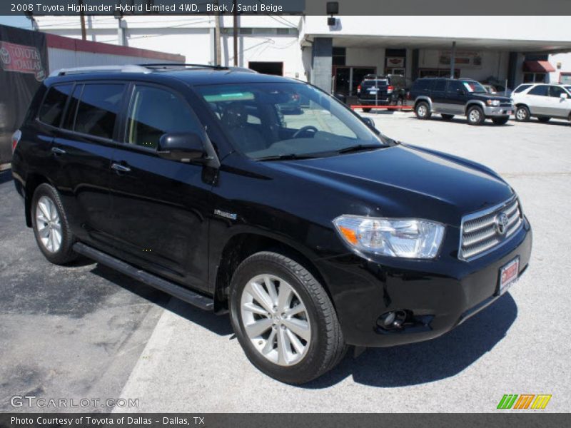 Black / Sand Beige 2008 Toyota Highlander Hybrid Limited 4WD