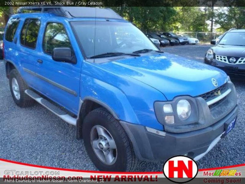 Shock Blue / Gray Celadon 2002 Nissan Xterra XE V6