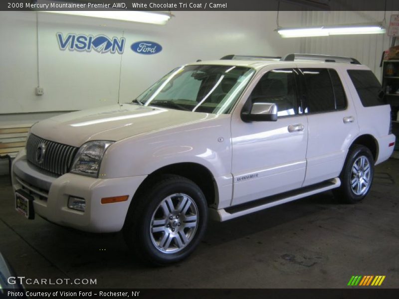 White Chocolate Tri Coat / Camel 2008 Mercury Mountaineer Premier AWD