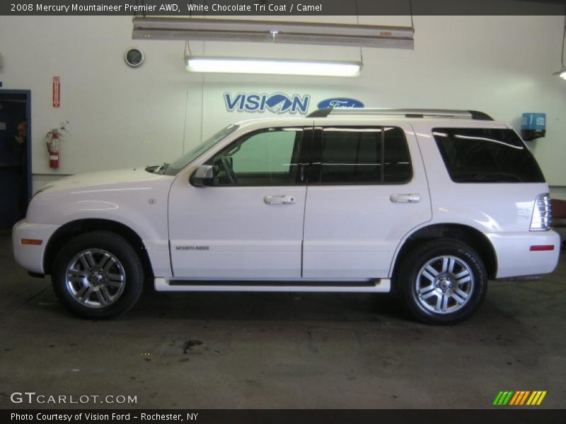 White Chocolate Tri Coat / Camel 2008 Mercury Mountaineer Premier AWD