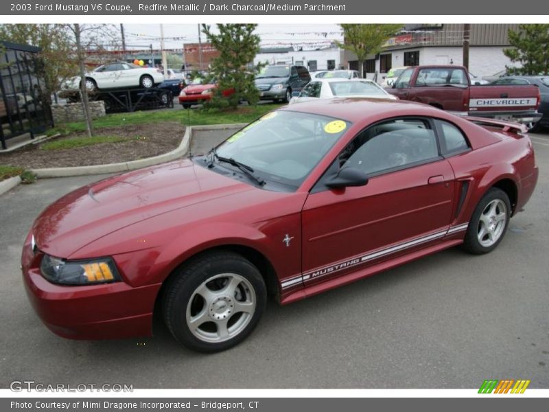 Redfire Metallic / Dark Charcoal/Medium Parchment 2003 Ford Mustang V6 Coupe