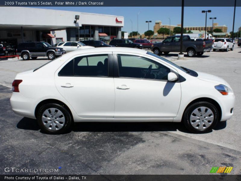 Polar White / Dark Charcoal 2009 Toyota Yaris S Sedan