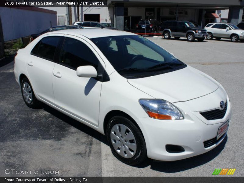 Polar White / Dark Charcoal 2009 Toyota Yaris S Sedan