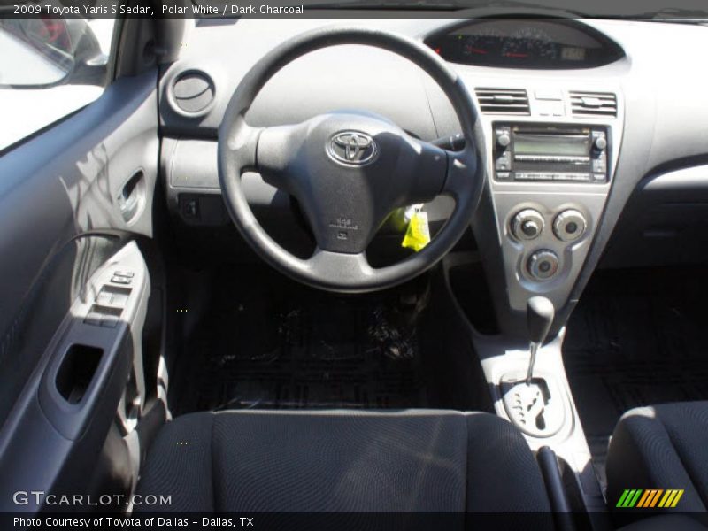 Polar White / Dark Charcoal 2009 Toyota Yaris S Sedan