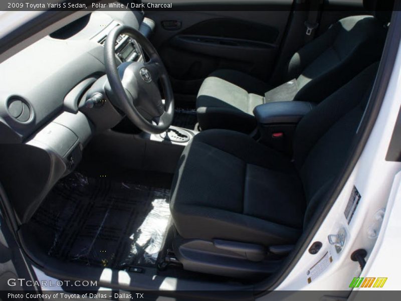 Polar White / Dark Charcoal 2009 Toyota Yaris S Sedan