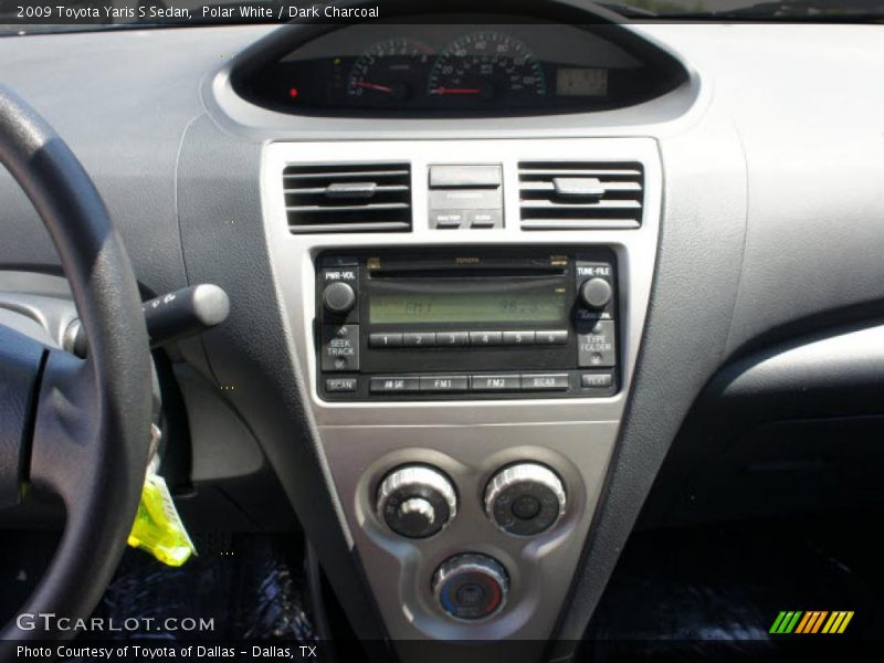 Polar White / Dark Charcoal 2009 Toyota Yaris S Sedan