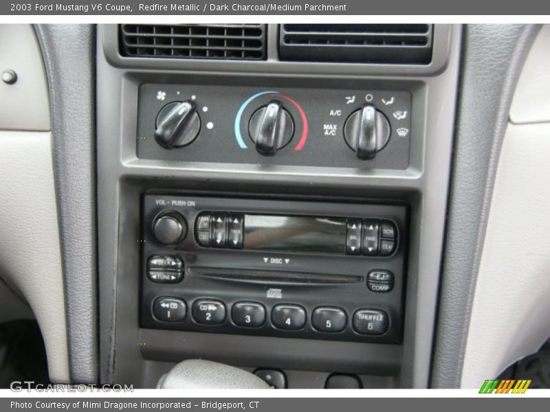 Redfire Metallic / Dark Charcoal/Medium Parchment 2003 Ford Mustang V6 Coupe