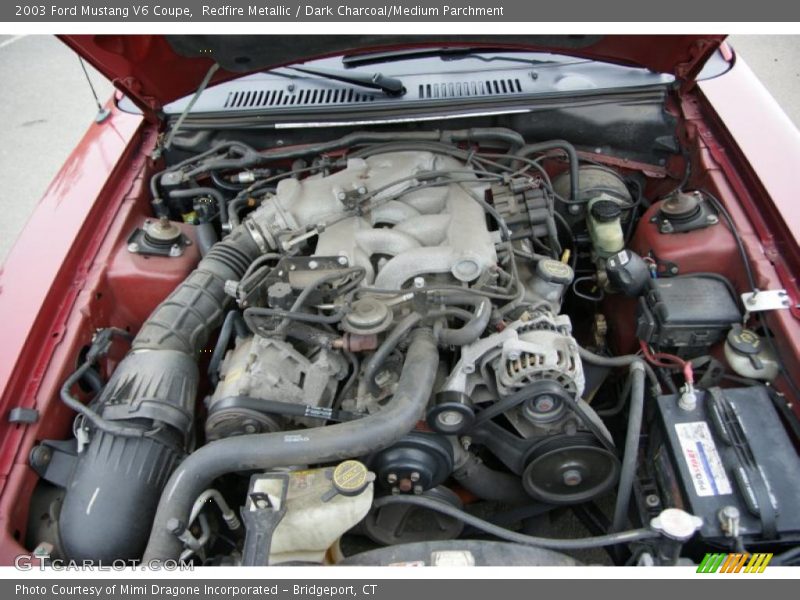 Redfire Metallic / Dark Charcoal/Medium Parchment 2003 Ford Mustang V6 Coupe