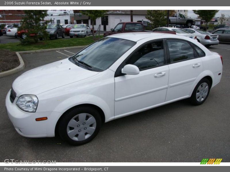 Absolute White / Grey 2006 Suzuki Forenza Sedan