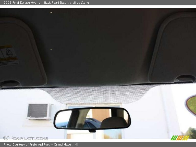 Black Pearl Slate Metallic / Stone 2008 Ford Escape Hybrid