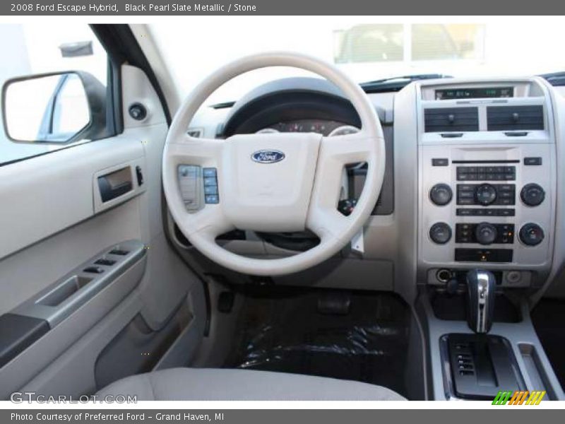 Black Pearl Slate Metallic / Stone 2008 Ford Escape Hybrid