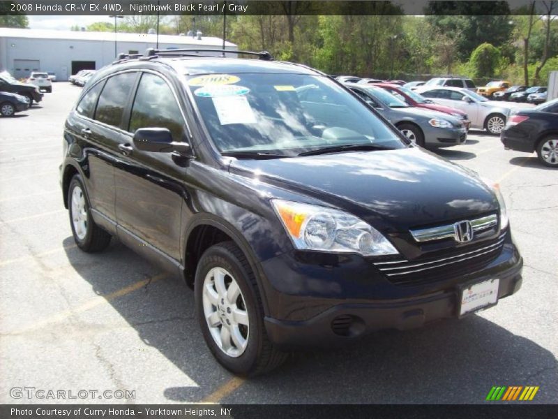 Nighthawk Black Pearl / Gray 2008 Honda CR-V EX 4WD