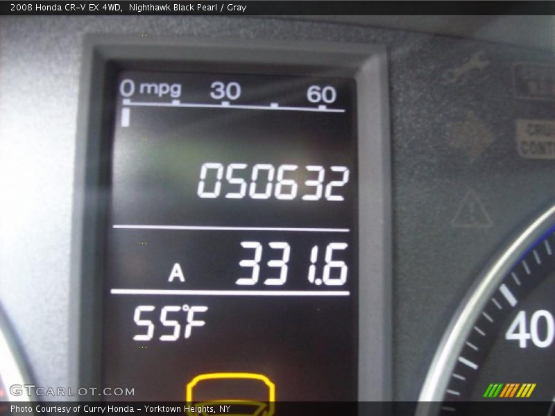 Nighthawk Black Pearl / Gray 2008 Honda CR-V EX 4WD