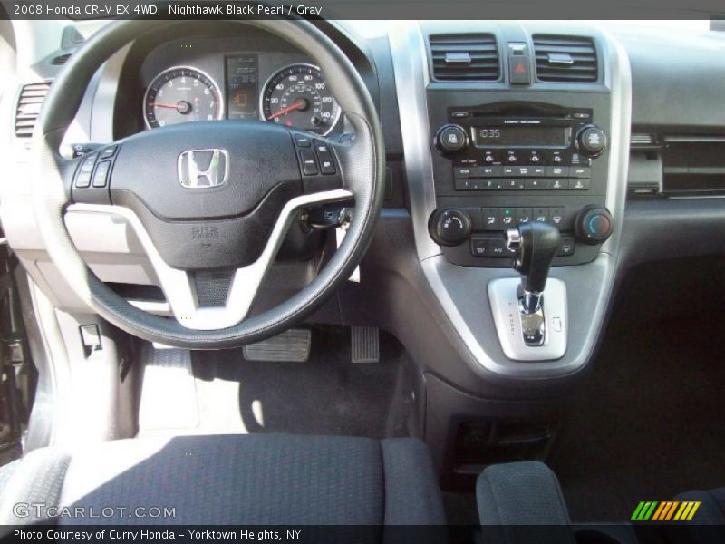 Nighthawk Black Pearl / Gray 2008 Honda CR-V EX 4WD