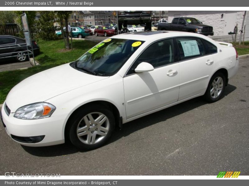 White / Neutral Beige 2006 Chevrolet Impala LT