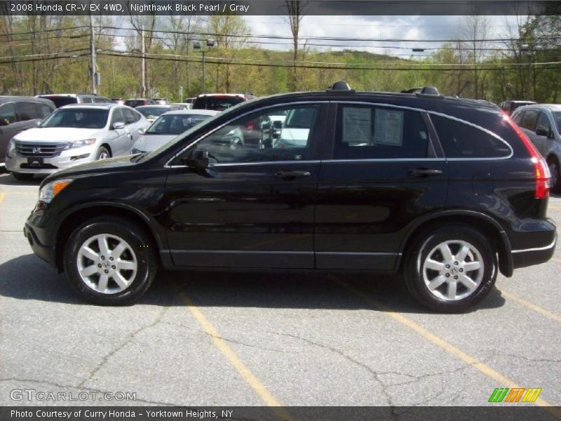Nighthawk Black Pearl / Gray 2008 Honda CR-V EX 4WD