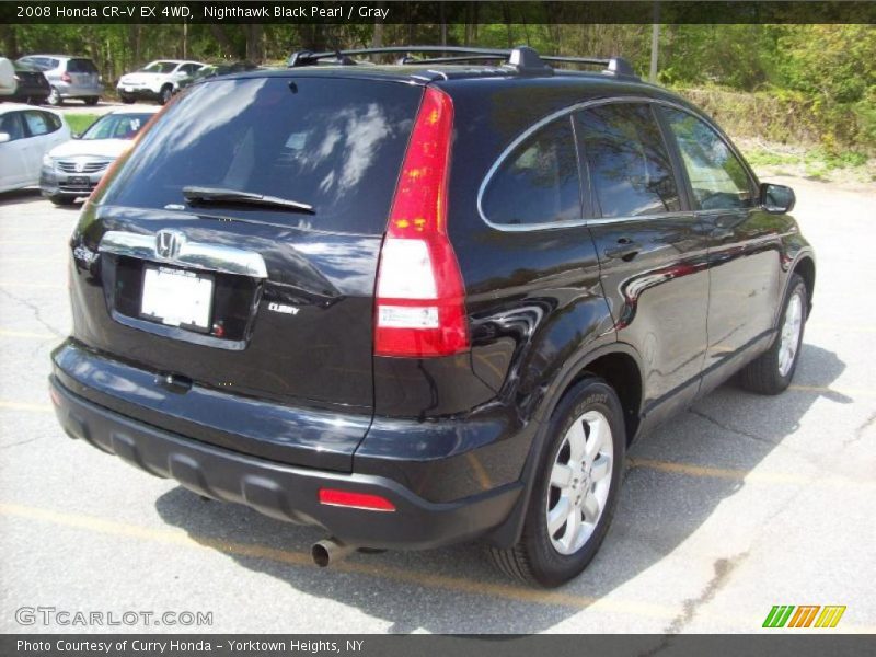 Nighthawk Black Pearl / Gray 2008 Honda CR-V EX 4WD