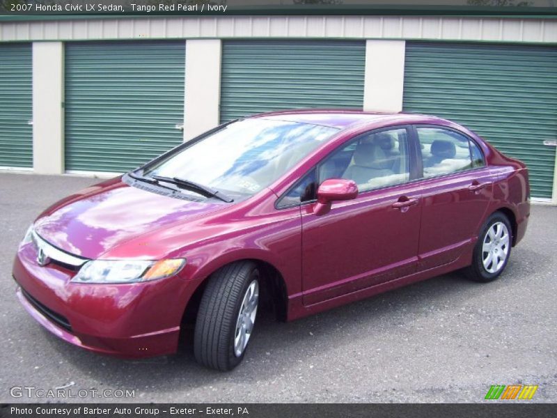 Tango Red Pearl / Ivory 2007 Honda Civic LX Sedan