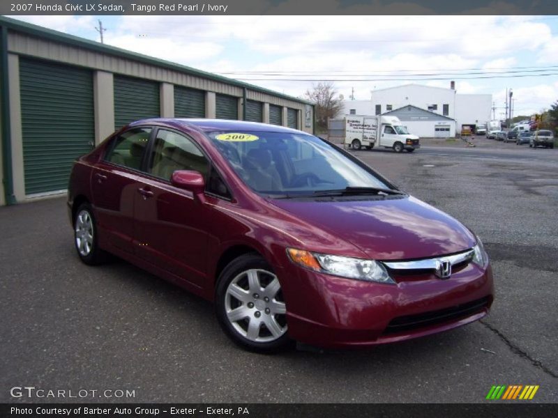 Tango Red Pearl / Ivory 2007 Honda Civic LX Sedan