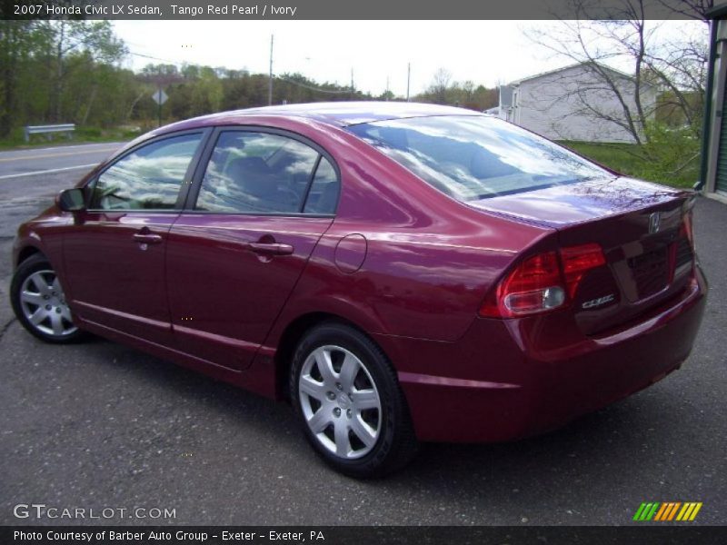 Tango Red Pearl / Ivory 2007 Honda Civic LX Sedan