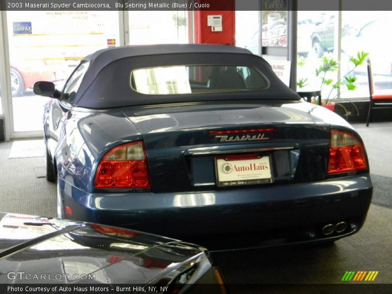 Blu Sebring Metallic (Blue) / Cuoio 2003 Maserati Spyder Cambiocorsa