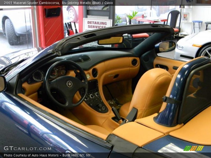 Blu Sebring Metallic (Blue) / Cuoio 2003 Maserati Spyder Cambiocorsa