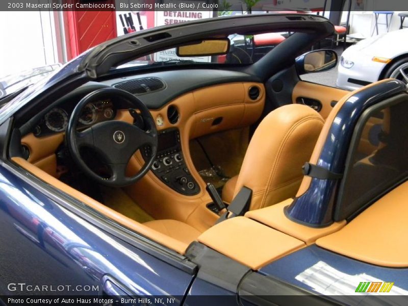 Blu Sebring Metallic (Blue) / Cuoio 2003 Maserati Spyder Cambiocorsa