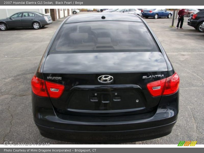 Black Pearl / Beige 2007 Hyundai Elantra GLS Sedan