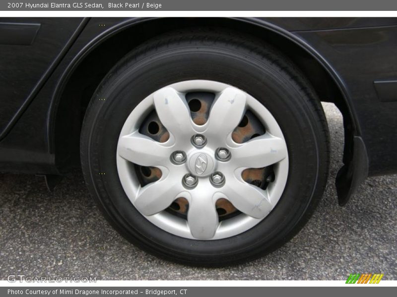 Black Pearl / Beige 2007 Hyundai Elantra GLS Sedan