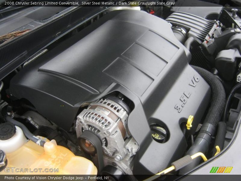 Silver Steel Metallic / Dark Slate Gray/Light Slate Gray 2008 Chrysler Sebring Limited Convertible