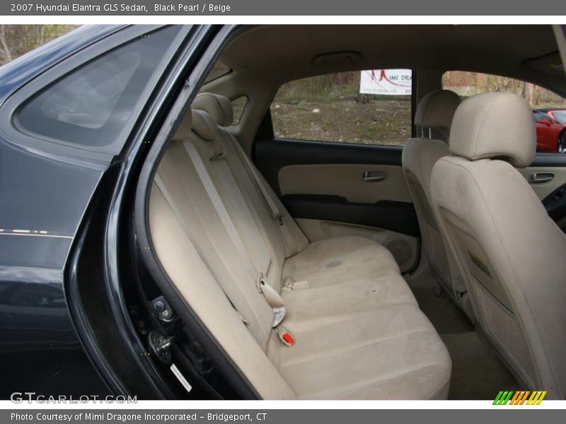 Black Pearl / Beige 2007 Hyundai Elantra GLS Sedan