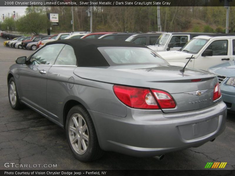 Silver Steel Metallic / Dark Slate Gray/Light Slate Gray 2008 Chrysler Sebring Limited Convertible