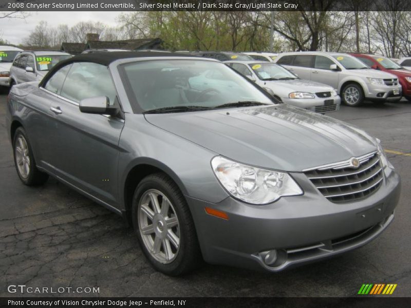 Silver Steel Metallic / Dark Slate Gray/Light Slate Gray 2008 Chrysler Sebring Limited Convertible