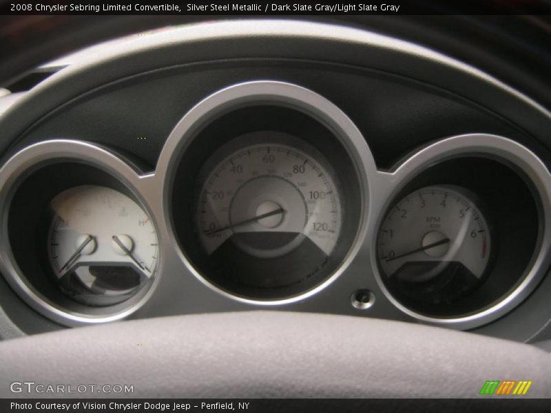 Silver Steel Metallic / Dark Slate Gray/Light Slate Gray 2008 Chrysler Sebring Limited Convertible