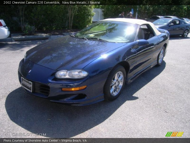 Navy Blue Metallic / Neutral 2002 Chevrolet Camaro Z28 Convertible