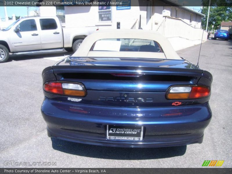 Navy Blue Metallic / Neutral 2002 Chevrolet Camaro Z28 Convertible