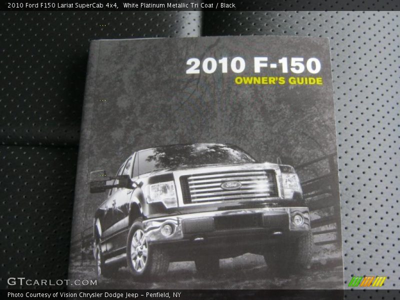 White Platinum Metallic Tri Coat / Black 2010 Ford F150 Lariat SuperCab 4x4
