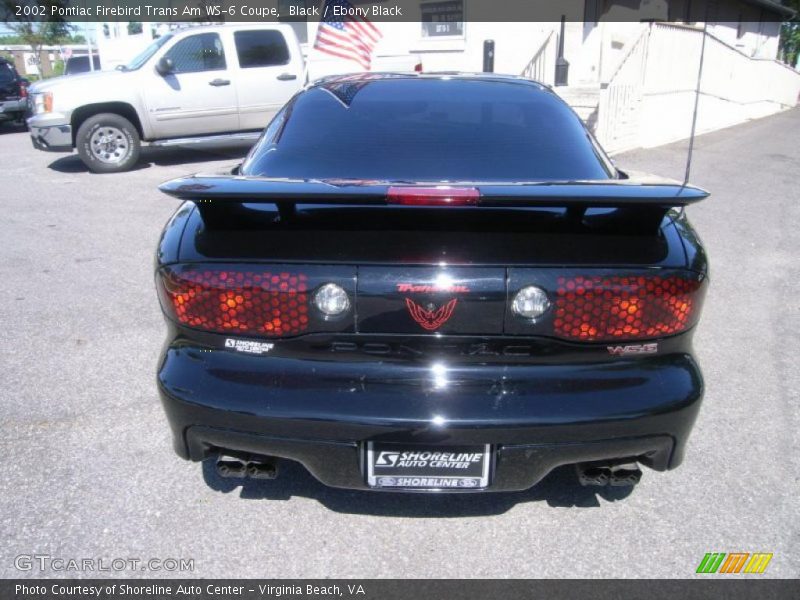 Black / Ebony Black 2002 Pontiac Firebird Trans Am WS-6 Coupe
