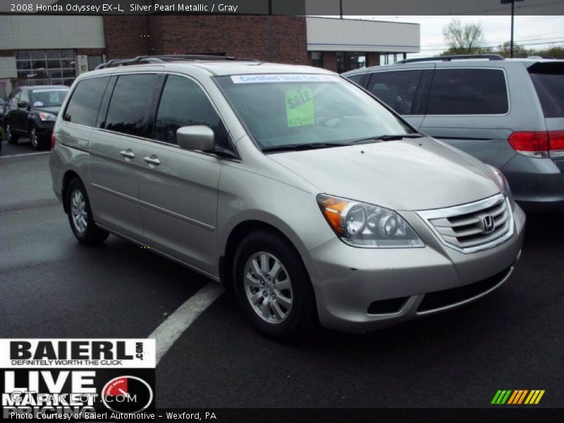 Silver Pearl Metallic / Gray 2008 Honda Odyssey EX-L