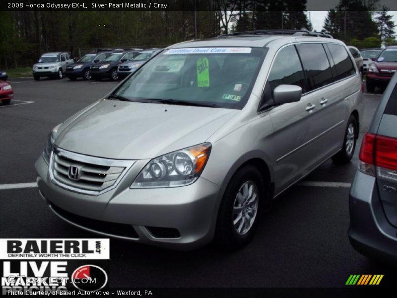 Silver Pearl Metallic / Gray 2008 Honda Odyssey EX-L
