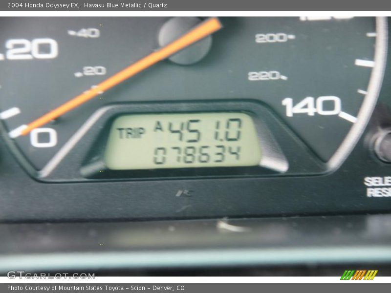 Havasu Blue Metallic / Quartz 2004 Honda Odyssey EX