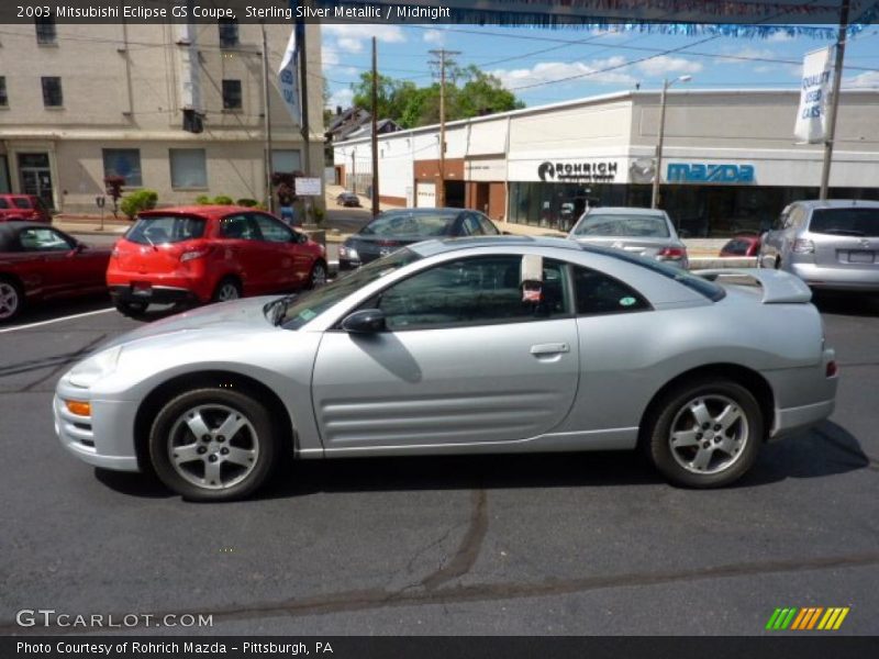 Sterling Silver Metallic / Midnight 2003 Mitsubishi Eclipse GS Coupe